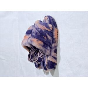 UGG Fluff Yeah Shearling Comfy Tie Dye Dopamine Spring Size 6 UGG Slippers